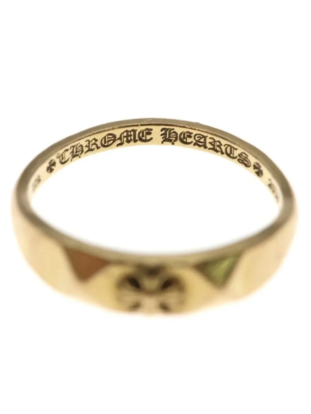 Chrome Hearts Bubblegum Pyramid Plus Sling Gold Ring